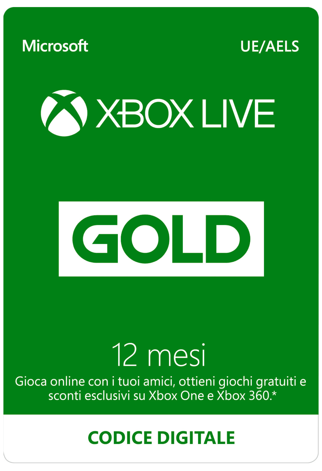 Xbox Gold 12 mesi 