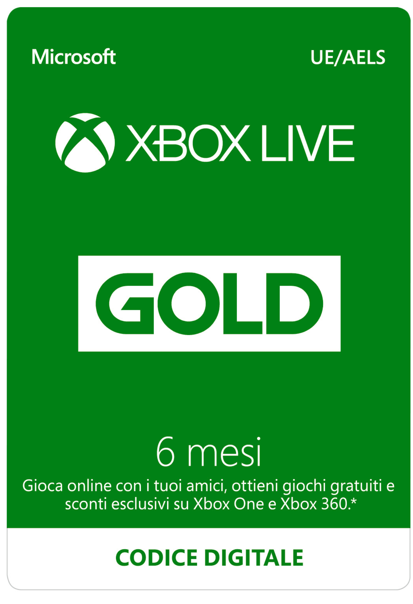 Xbox Gold 6 mesi 